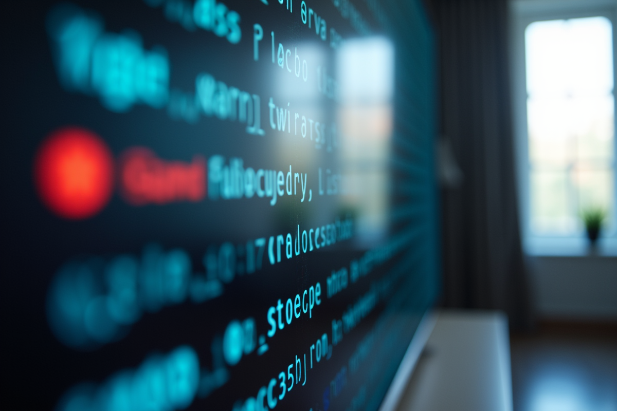 Ecran de télévision affichant un code erreur numérique