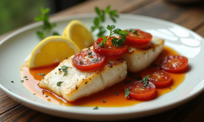 Filet de cod garni de chorizo et herbes fraîches