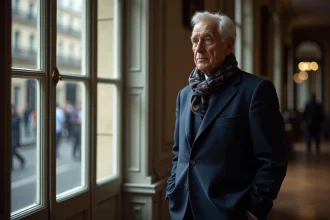 Homme d'une soixantaine d'années près d'une fenêtre à Paris