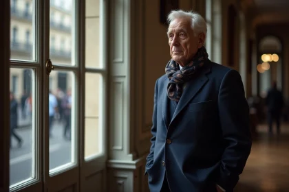 Homme d'une soixantaine d'années près d'une fenêtre à Paris