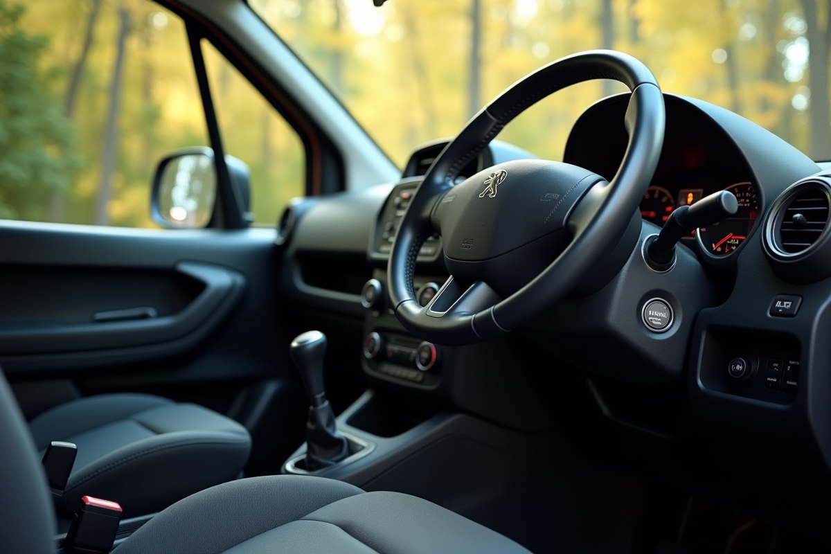 Intérieur Peugeot Partner Tepee automatique tableau de bord moderne